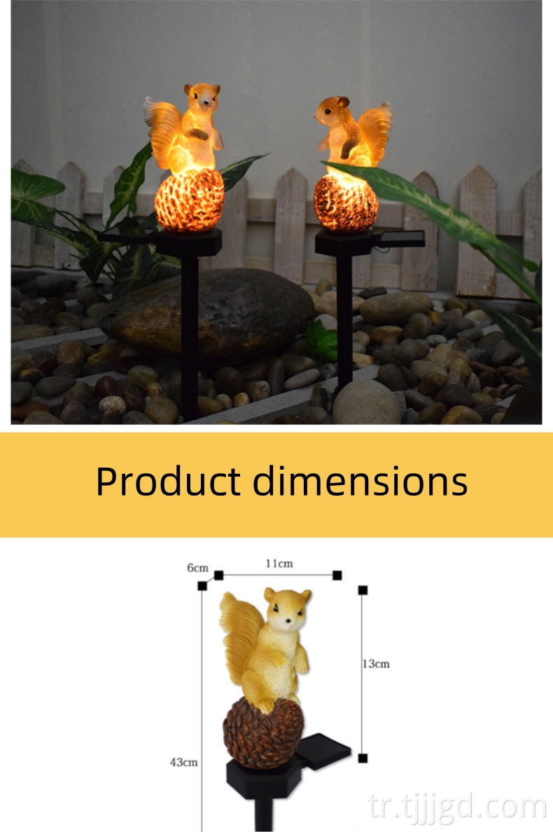 Solar Squirrel Shaped Courtyard Lamp